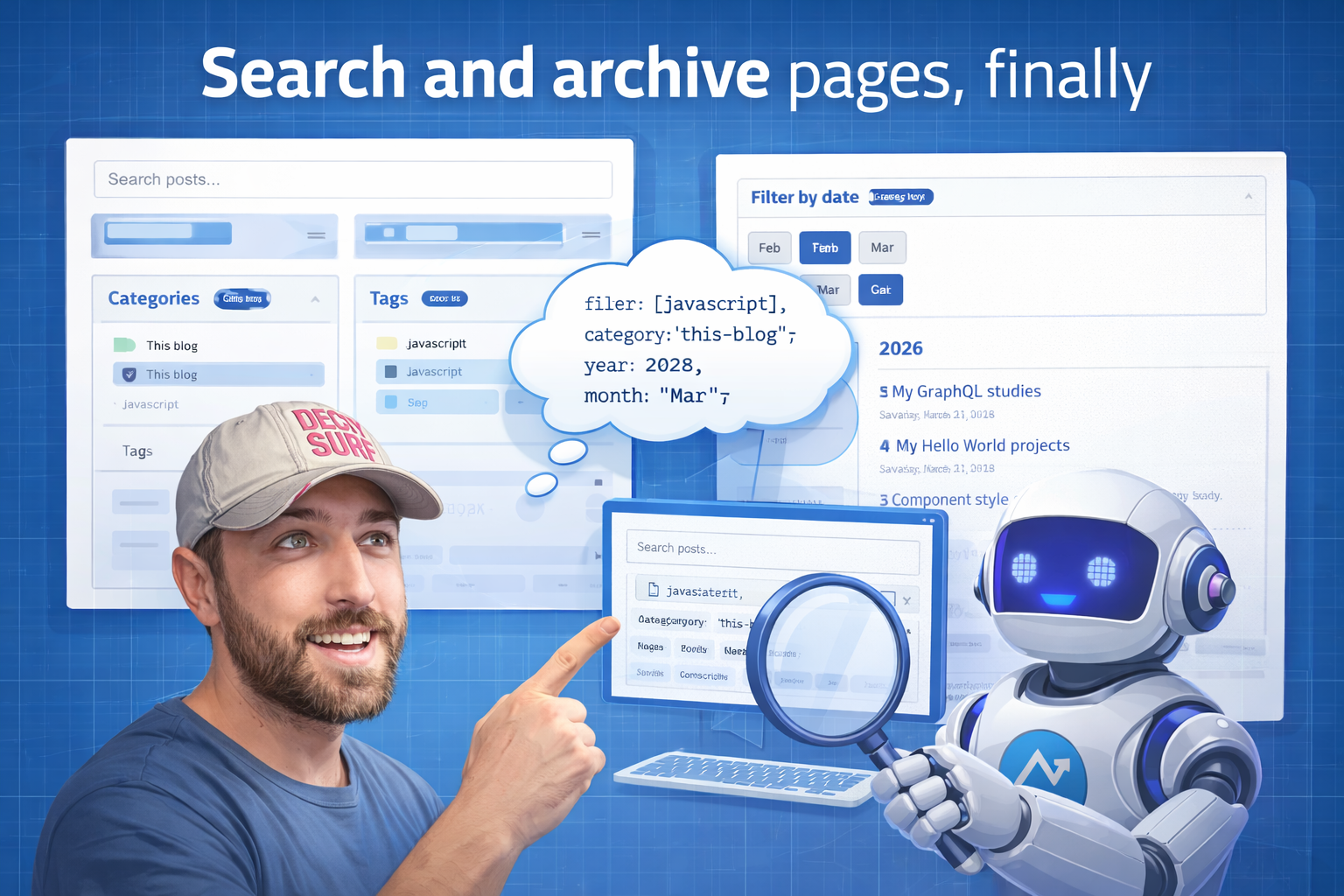 Search and archive pages, finally